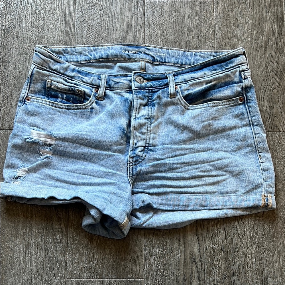 Old Navy Blue Jean Shorts Casual Cut-Off Style